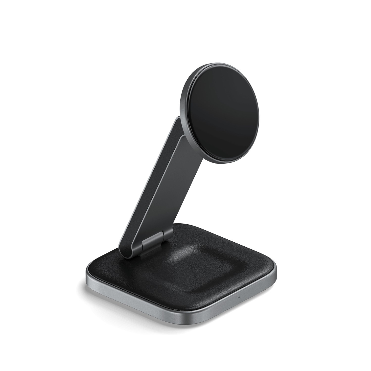 SATECHI Caricatore Wireless 2 in 1, Stand Magnetico Qi2 da 15W, Caricabatterie Pieghevole per iPhone 16/15/14/13/12 e AirPods Pro/4/3/2/1