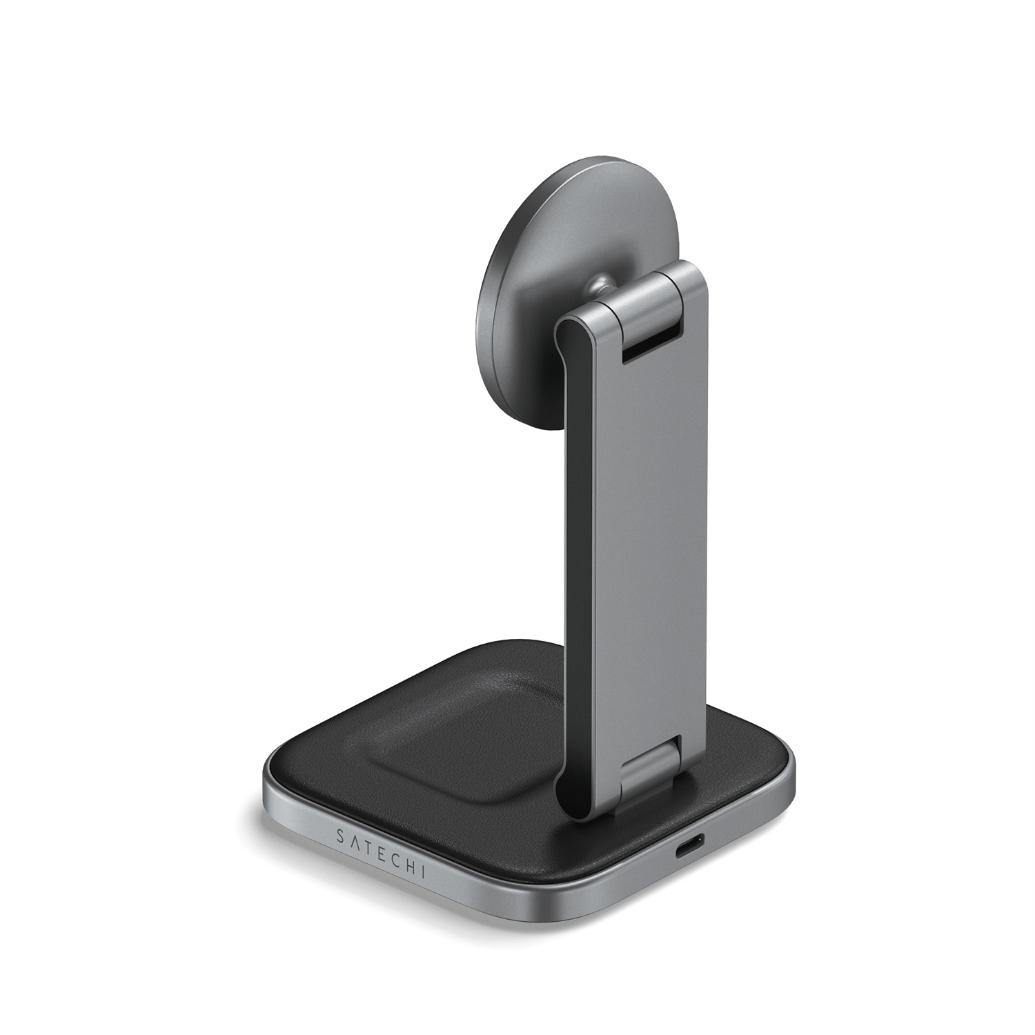 SATECHI Caricatore Wireless 2 in 1, Stand Magnetico Qi2 da 15W, Caricabatterie Pieghevole per iPhone 16/15/14/13/12 e AirPods Pro/4/3/2/1