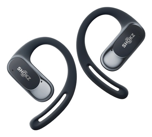 Shokz OpenFit Air Auricolare Wireless Bluetooth Nero - Design Open-ear, Fino a 28 Ore di Autonomia, Microfono Integrato, Resistente al Sudore e all'Acqua
