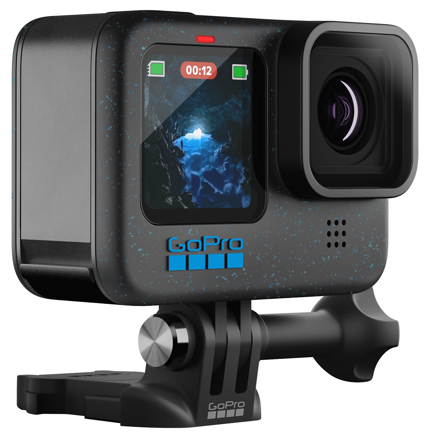 GoPro HERO12 Black - Action Camera Impermeabile 5.3K60, 27 MP, Stabilizzazione HyperSmooth, Streaming Live, Sensore CMOS