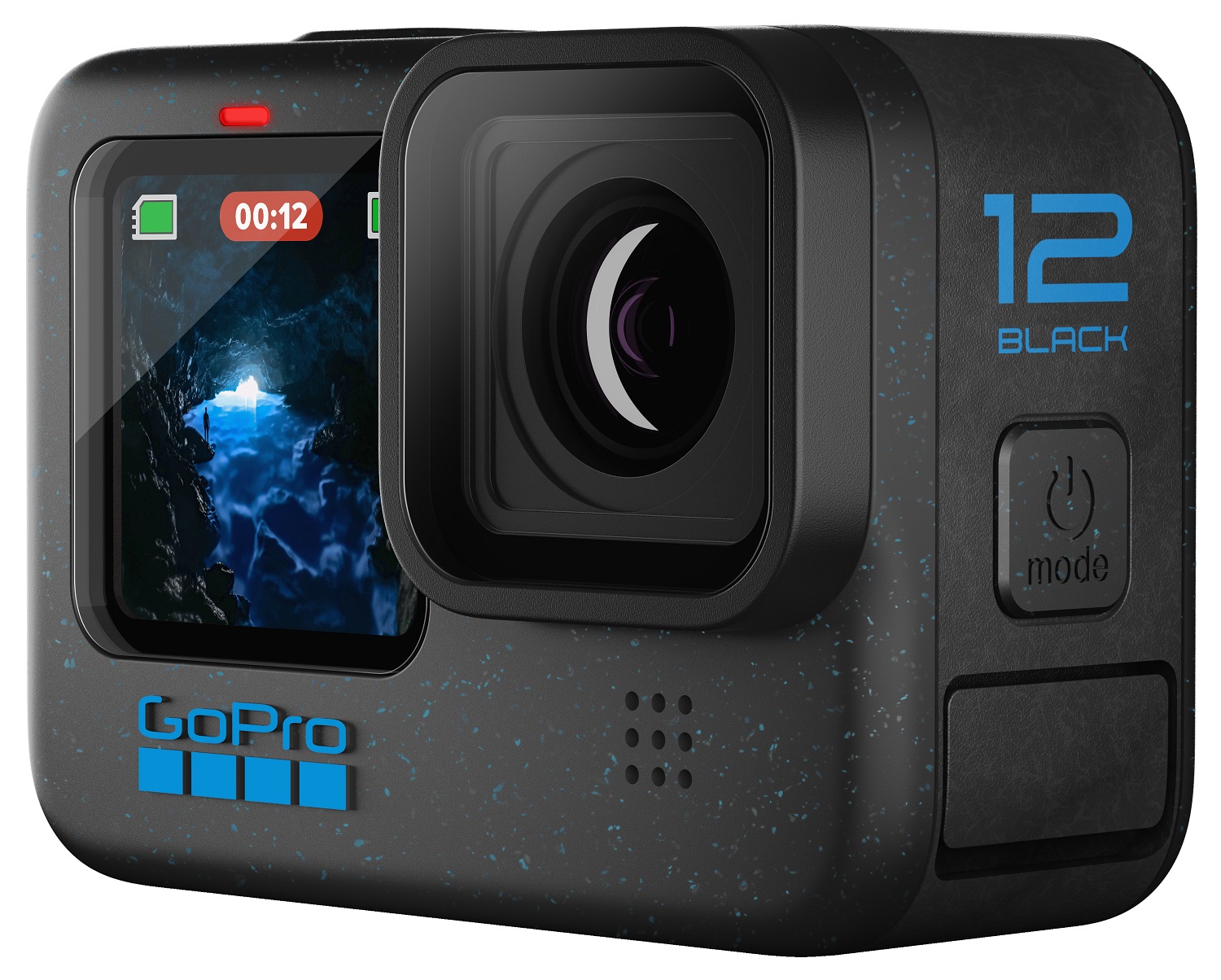 GoPro HERO12 Black - Action Camera Impermeabile 5.3K60, 27 MP, Stabilizzazione HyperSmooth, Streaming Live, Sensore CMOS