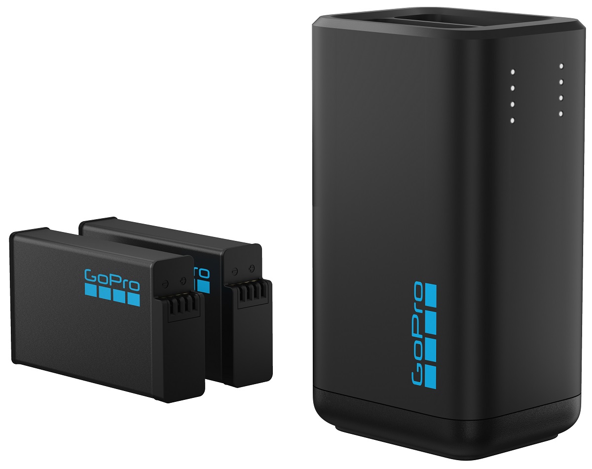 GoPro Caricabatterie Doppio con 2 Batterie Ricaricabili Enduro per MAX2 - Accessorio Ufficiale