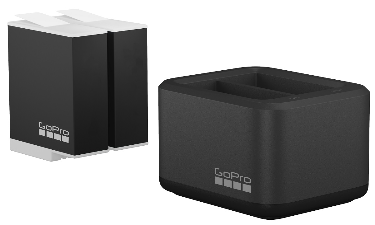 GoPro Dual Battery Charger 2 Batterie Enduro 1720 mAh per HERO9/10/11/12 - Accessorio Ufficiale
