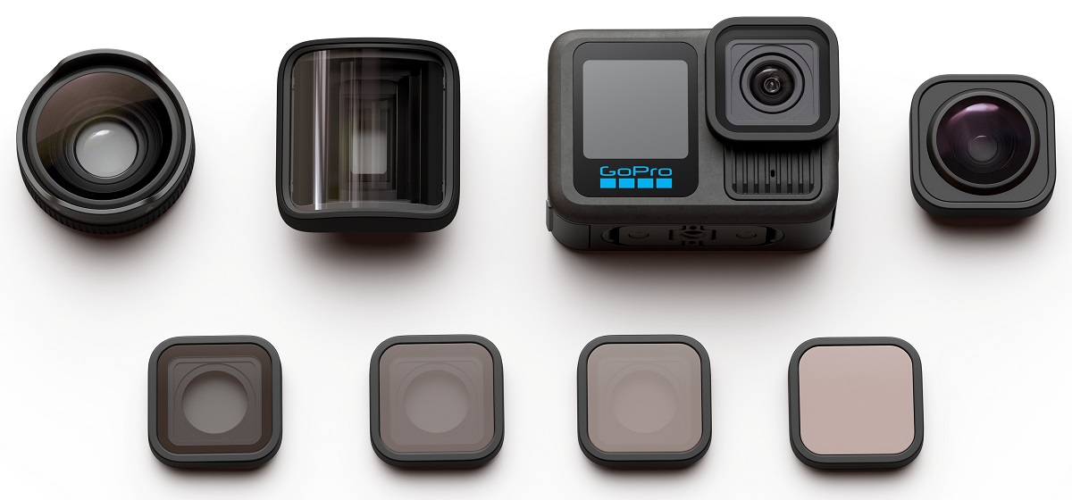 GoPro Collezione di obiettivi HB-Series per HERO13 Black - Include Ultra Wide Lens Mod, Macro Lens Mod, Anamorphic Lens Mod, 4 filtri ND e custodia