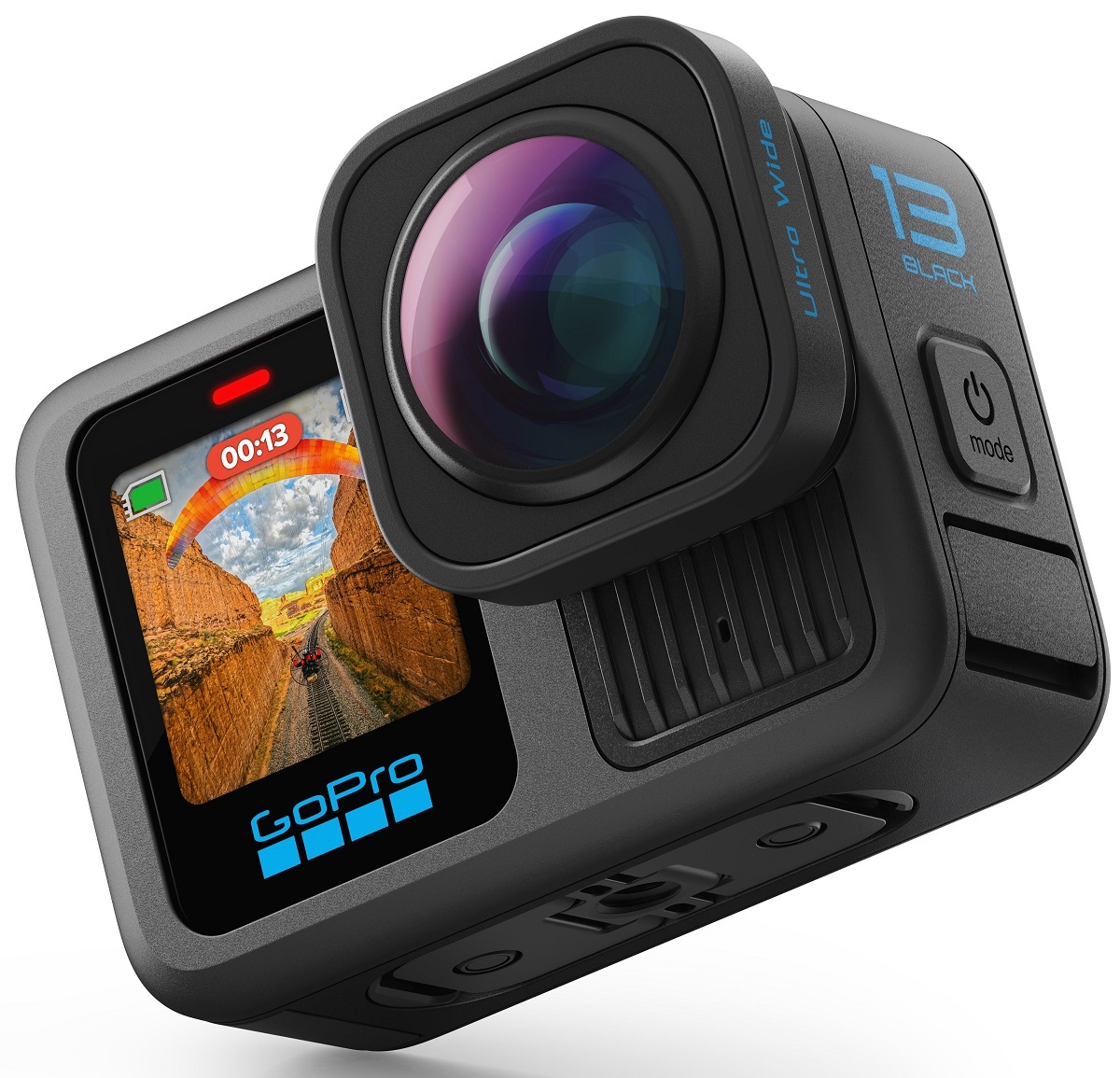 GoPro HERO13 Black Ultra Wide Edition - Action camera impermeabile 5.3K60, foto 27 MP, campo visivo 177 gradi, compatibile con obiettivi HB