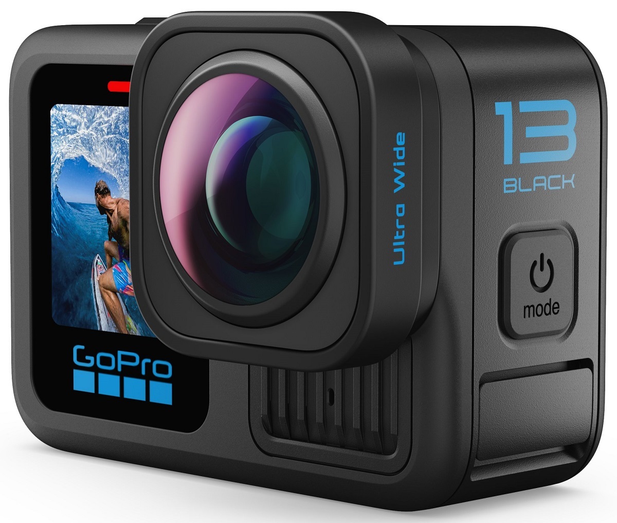 GoPro HERO13 Black Ultra Wide Edition - Action camera impermeabile 5.3K60, foto 27 MP, campo visivo 177 gradi, compatibile con obiettivi HB