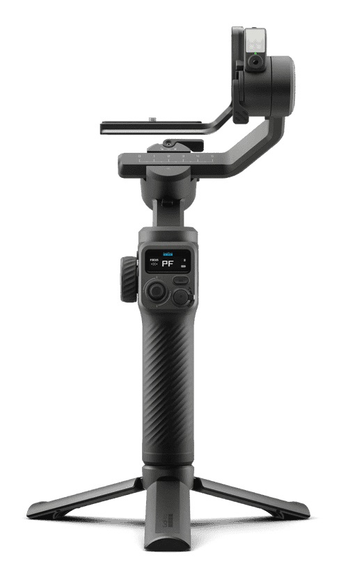 GoPro Fluid Pro AI - Stabilizzatore cardanico a 3 assi per videocamere GoPro e smartphone con tracciamento del soggetto, illuminazione, controllo wireless, vlogging e rotazione a 360°