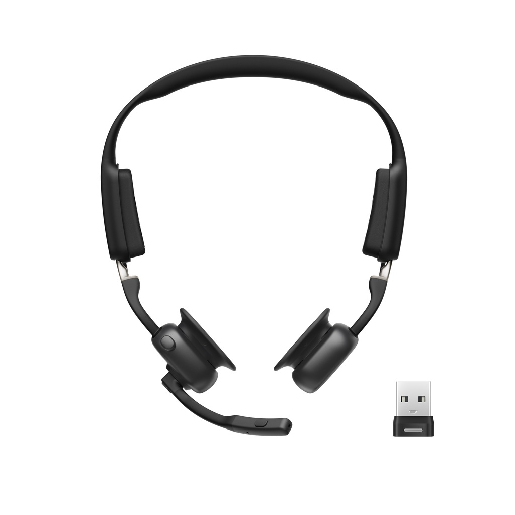 SHOKZ C610-AA-BK Cuffia e Auricolare Wireless Bluetooth Open-Ear con Adattatore USB-A - Nero
