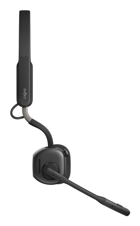 SHOKZ Openmeet Auricolare Wireless con Microfono a Clip, USB tipo-C, Bluetooth, Cancellazione Rumore, Nero