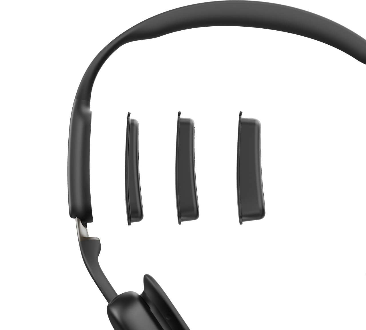 SHOKZ Openmeet Auricolare Wireless con Microfono a Clip, USB tipo-C, Bluetooth, Cancellazione Rumore, Nero