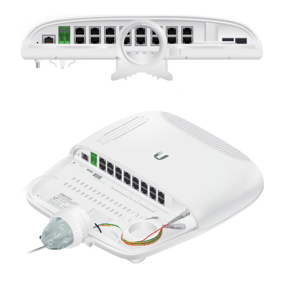 Ubiquiti EP-S16 Switch di Rete L2/L3 con 16 Porte Gigabit Ethernet (10/100/1000) e Supporto Power over Ethernet (PoE) - Montaggio Rack, Bianco