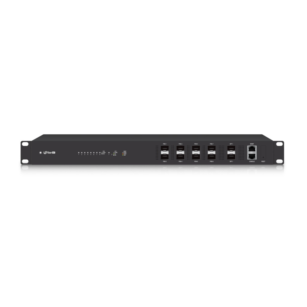 Ubiquiti U Fiber OLT UF-OLT Gestito 1U Nero - Switch di rete con 8 porte ottiche Gigabit, supporto GPON fino a 20 km