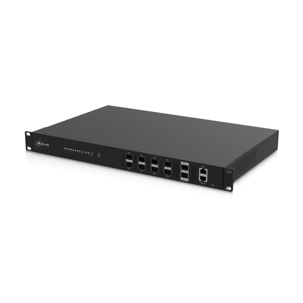 Ubiquiti U Fiber OLT UF-OLT Gestito 1U Nero - Switch di rete con 8 porte ottiche Gigabit, supporto GPON fino a 20 km