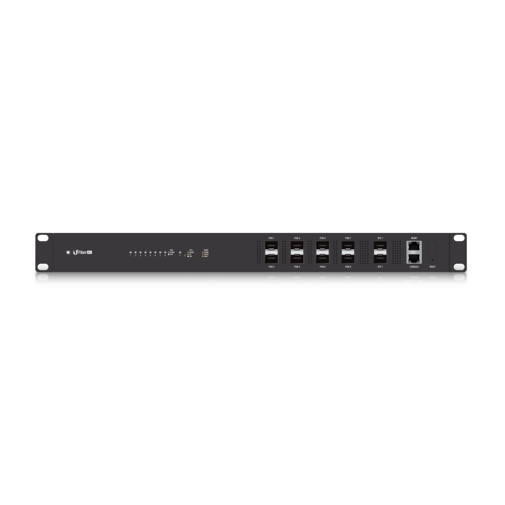 Ubiquiti U Fiber OLT UF-OLT Gestito 1U Nero - Switch di rete con 8 porte ottiche Gigabit, supporto GPON fino a 20 km