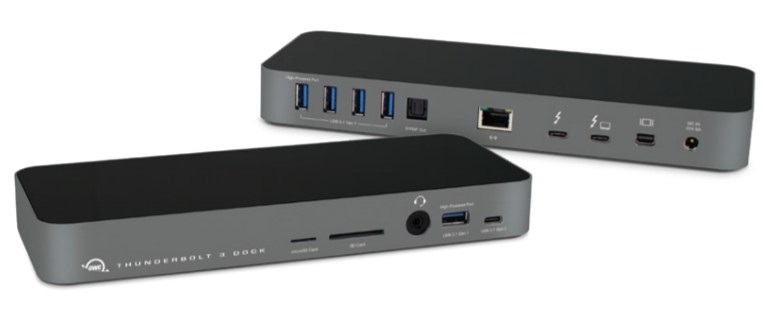 OWC OWCTB3DK14PSGG Dock Thunderbolt 3 a 14 Porte con Cavo, Compatibile con PC Windows e Mac, Grigio Siderale