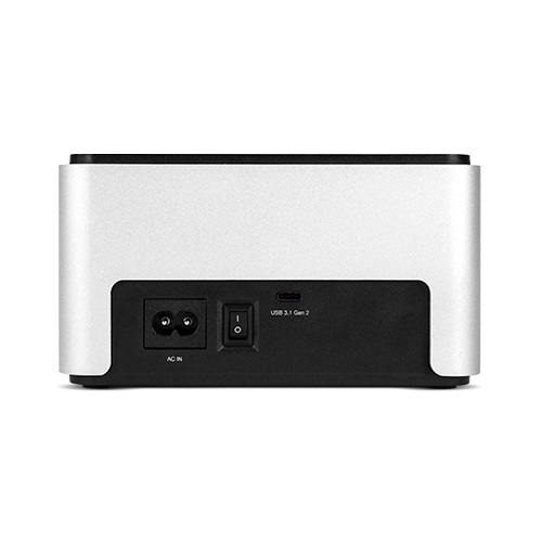 OWC OWCTCDRVDCK Docking Station per HDD/SSD USB 3.2 Gen 2 Type-C, Dual Drive Bay, Compatibile con Mac e PC, Nero e Argento