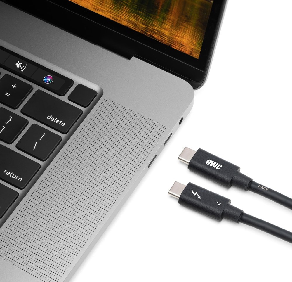 OWC OWCCBLTB4C2.0M Cavo Thunderbolt 2 m 40 Gbit/s Nero - Compatibile con Thunderbolt 3