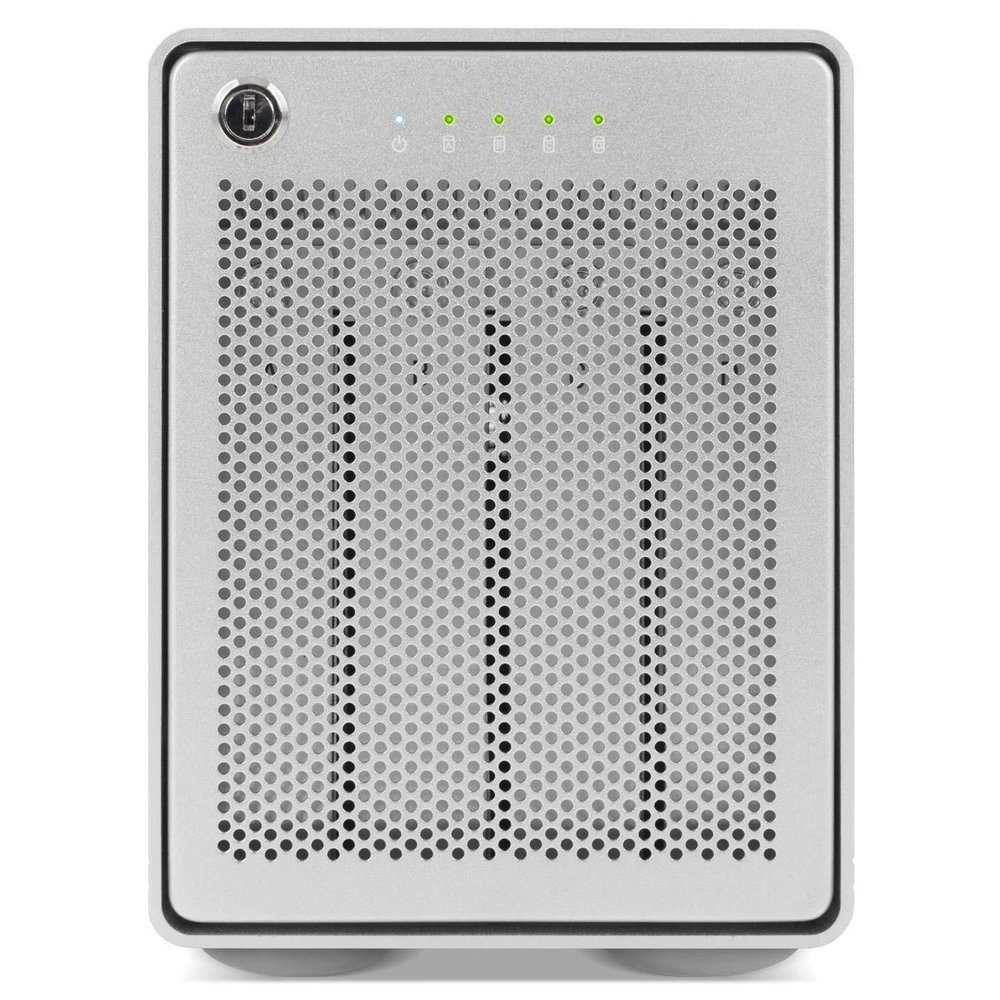 OWC Mercury Elite Pro Quad Box Esterno HDD/SSD Bianco 2.5/3.5 con Funzionalità SoftRAID e Supporto RAID 4 Bay