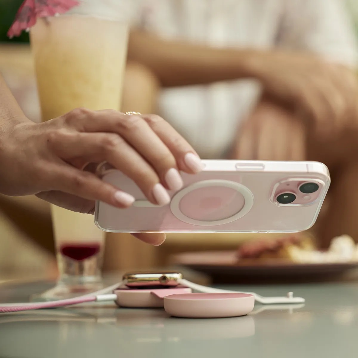 Twelve South ButterFly SE Rosa - Caricabatterie Wireless 2-in-1 MagSafe Duo 15W per iPhone, AirPods e Apple Watch
