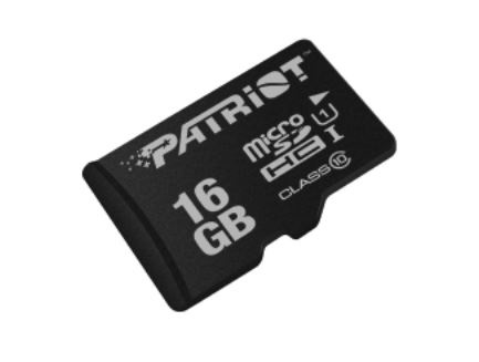 Patriot Memory PSF16GMDC10 MicroSDHC 16 GB Classe 10 UHS-I - Velocità di lettura 80 MB/s, Acquisizione video Full HD