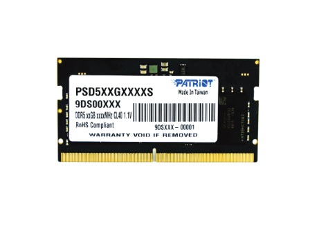 Patriot Memory Signature 16GB DDR5 SO-DIMM 4800MHz CL40 - Modulo di Memoria per Laptop (PSD516G480081S)