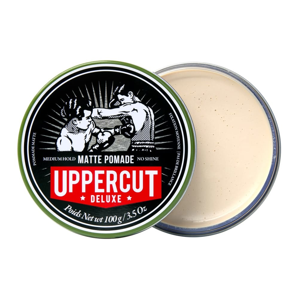 Uppercut Deluxe Matte Pomade - Cera per capelli 100 g, Tenuta Media, Finish Opaco, Facile da Risciacquare