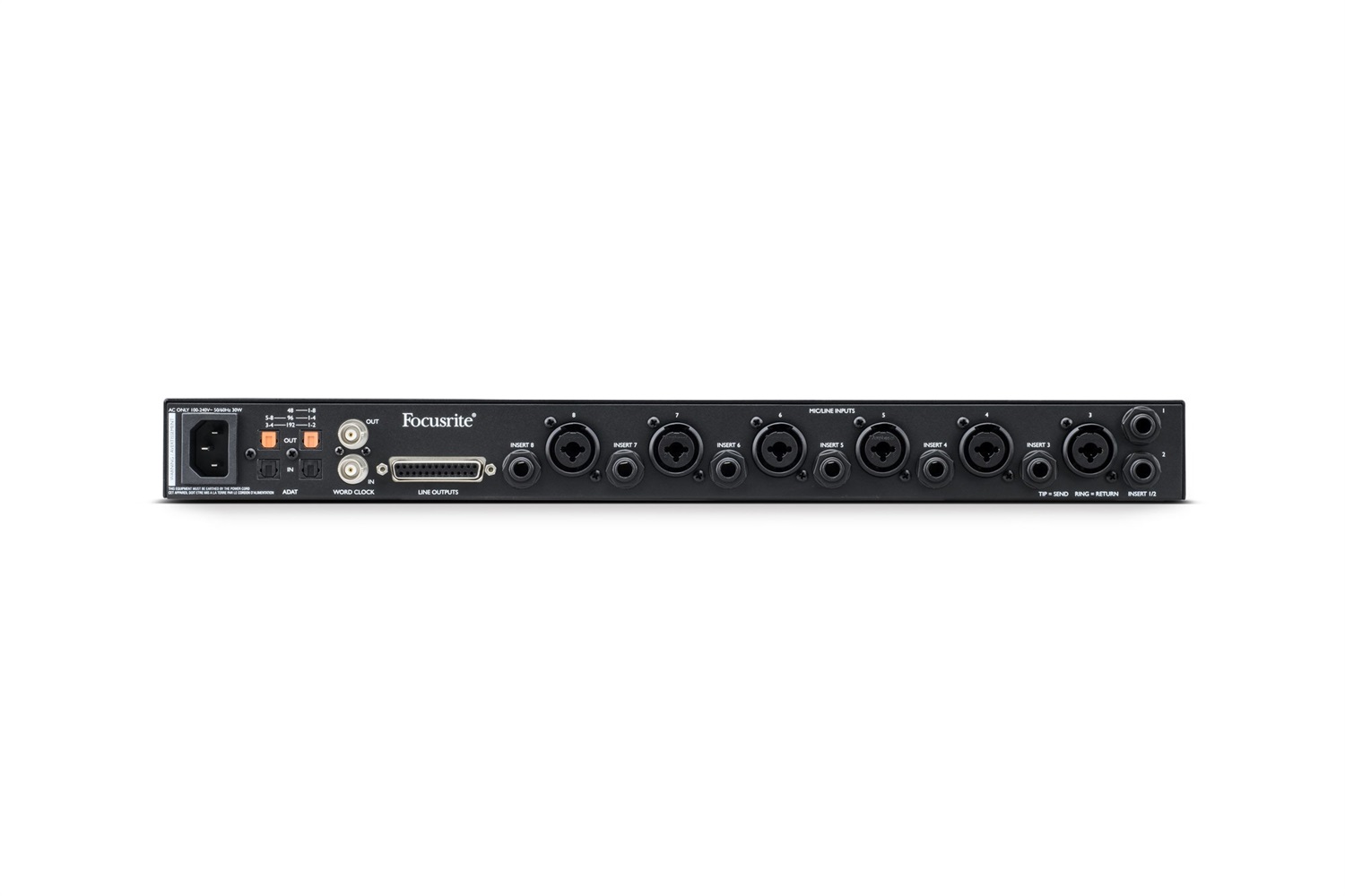 Focusrite Clarett OctoPre - Preamplificatore Microfonico ADAT 8 Ingressi e 8 Uscite, 24bit/192kHz, Funzione AIR