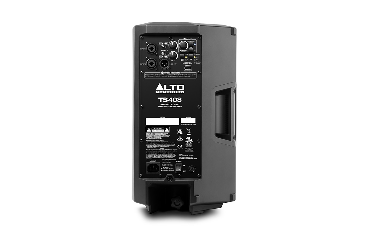 ALTO Professional TS408 Cassa Amplificata Attiva Bluetooth 2000W con Mixer a 3 Canali e Connessione Wireless