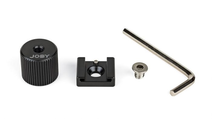 Joby Cold Shoe PRO Nero - Adattatore per Accessori in Alluminio e Acciaio Inossidabile