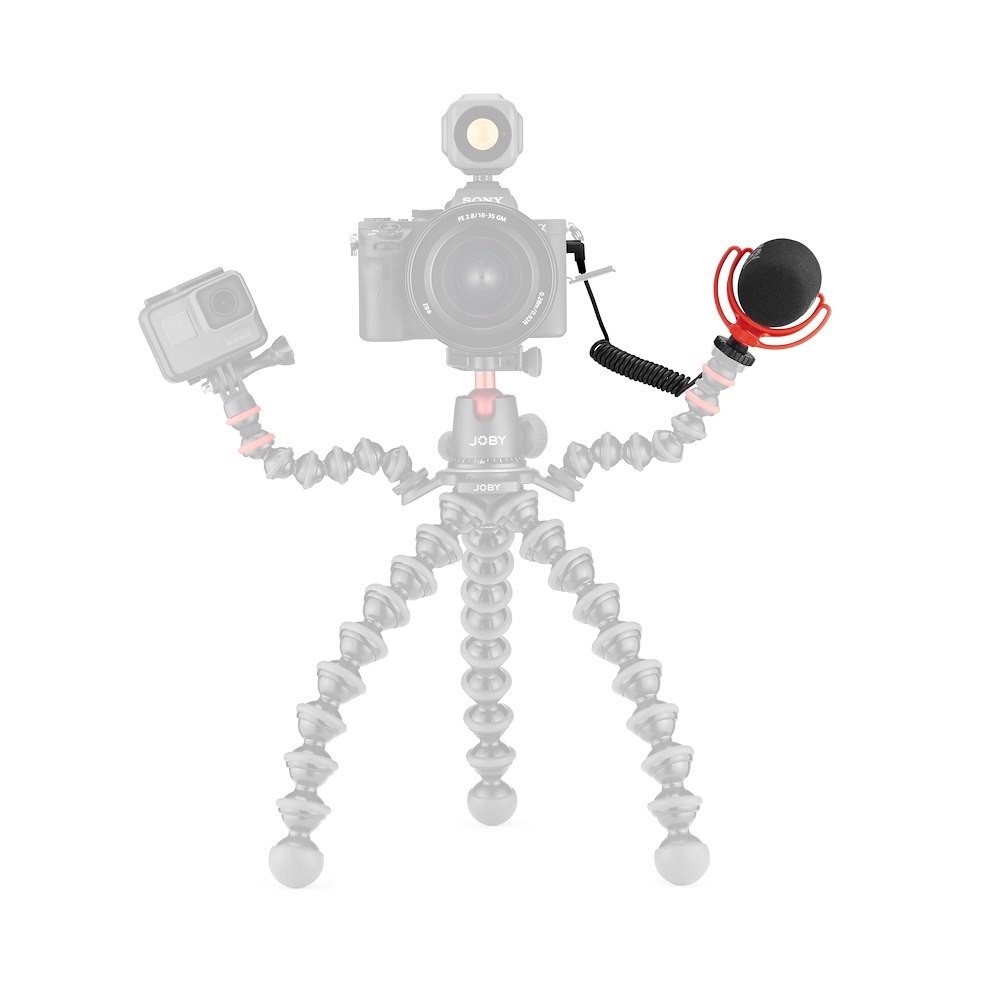 JOBY Wavo Microfono Compatto Supercardioide On-Camera con Supporto Antivibrazione Rycote Duo-Lyre per Smartphone e Mirrorless - Ideale per Vlogging, Live Streaming e Content Creators