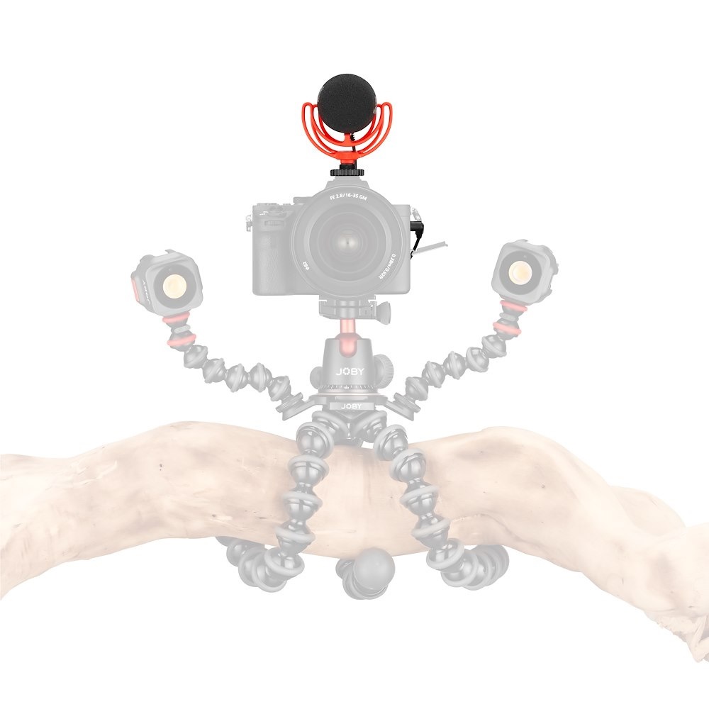 JOBY Wavo Microfono Compatto Supercardioide On-Camera con Supporto Antivibrazione Rycote Duo-Lyre per Smartphone e Mirrorless - Ideale per Vlogging, Live Streaming e Content Creators
