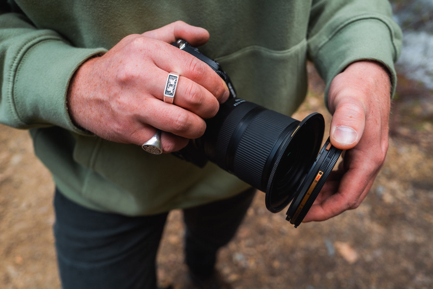PolarPro Helix Anello e Piastra Filettata 82 mm per Fotocamera
