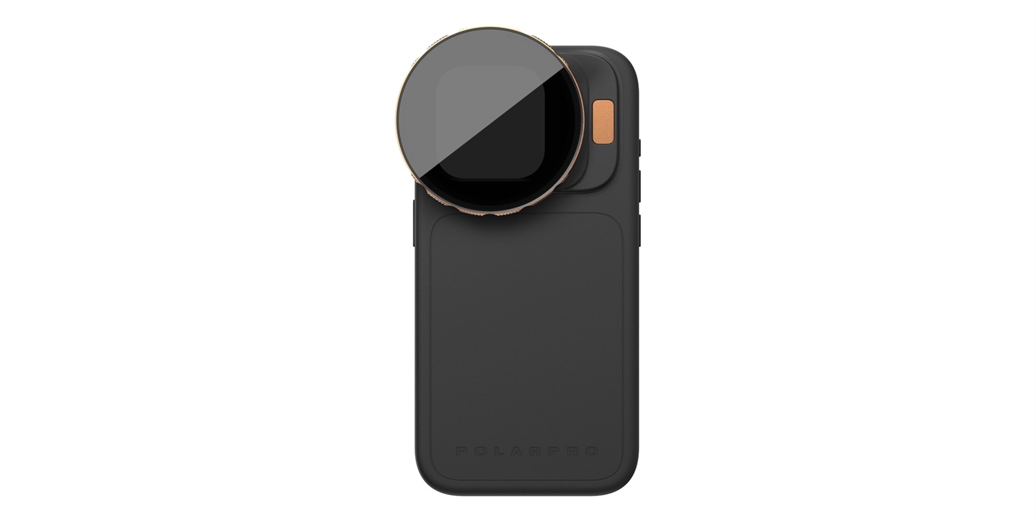 PolarPro LiteChaser iPhone 15 - Filtro VND 3/5 con Stronger MagSafe per Fotografia e Videografia - Nero Aerodinamico