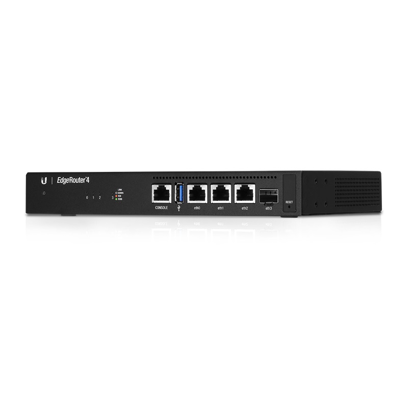 Ubiquiti EdgeRouter 4 Router Cablato Gigabit Ethernet Nero - 1000 Mbps, USB 3.2, Quad-Core
