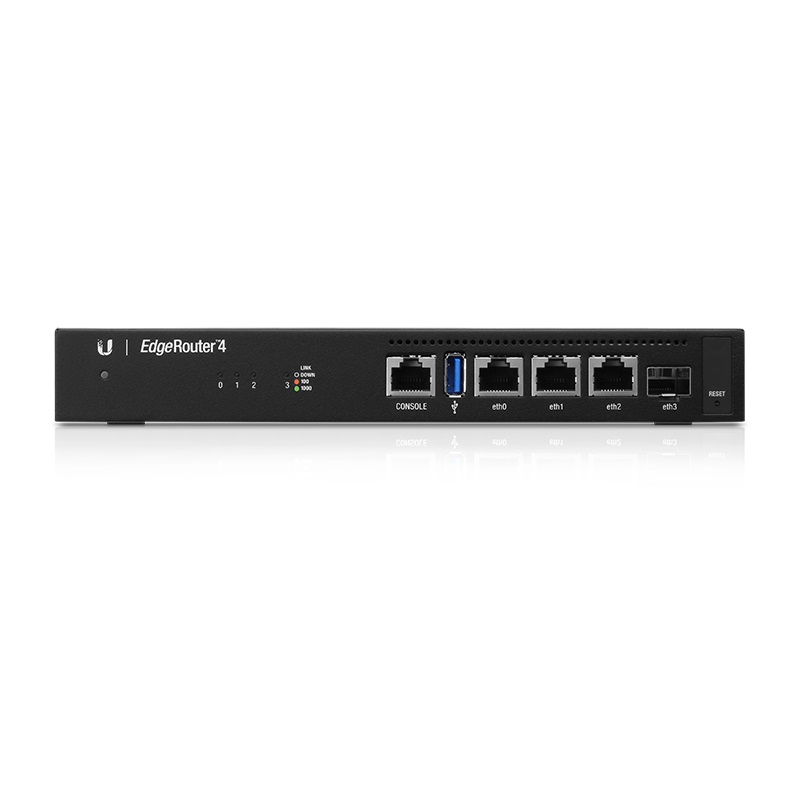 Ubiquiti EdgeRouter 4 Router Cablato Gigabit Ethernet Nero - 1000 Mbps, USB 3.2, Quad-Core
