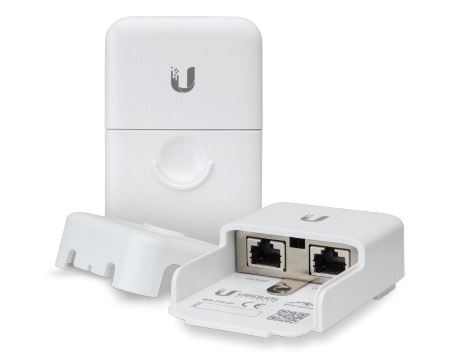 Ubiquiti Networks ETH-SP-G2 - Protezione da sovraccarico PoE Ethernet Surge Protector, 500 A, Bianco, 2 porte RJ-45