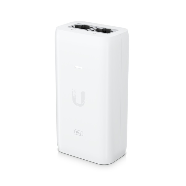 Ubiquiti U-POE-AF Adattatore PoE e Iniettore Gigabit Ethernet 48V, 1000 Mbit/s, fino a 15W, Certificato CE, FCC, IC, UL