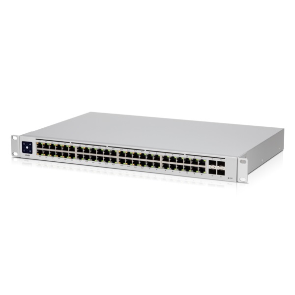 Ubiquiti UniFi USW-48-POE-EU Switch di Rete Gestito Gigabit Ethernet con 48 Porte RJ45, 32 Porte PoE e 4 Porte SFP, Potenza Totale 210W
