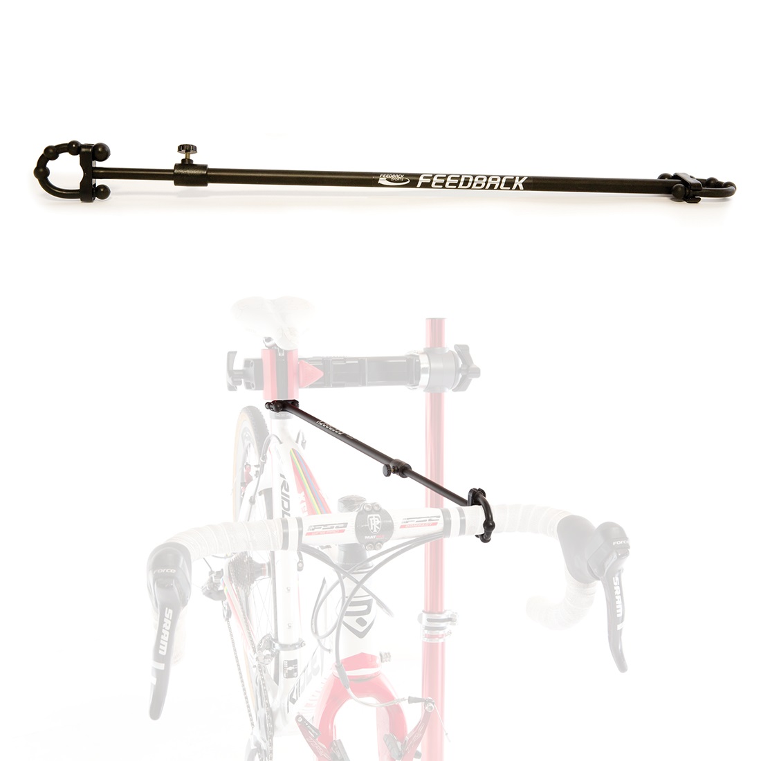 Feedback Sports Flop Stop - Supporto per Manubrio Regolabile Nero, 508-889 mm, Durevole e Facile da Usare