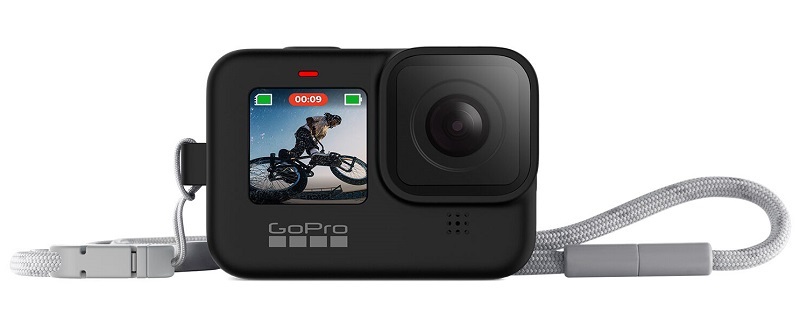 GoPro Guaina Cordino Nero per HERO9 Black, HERO10 Black e HERO11 Black - Accessorio Ufficiale con Custodia in Silicone e Laccio