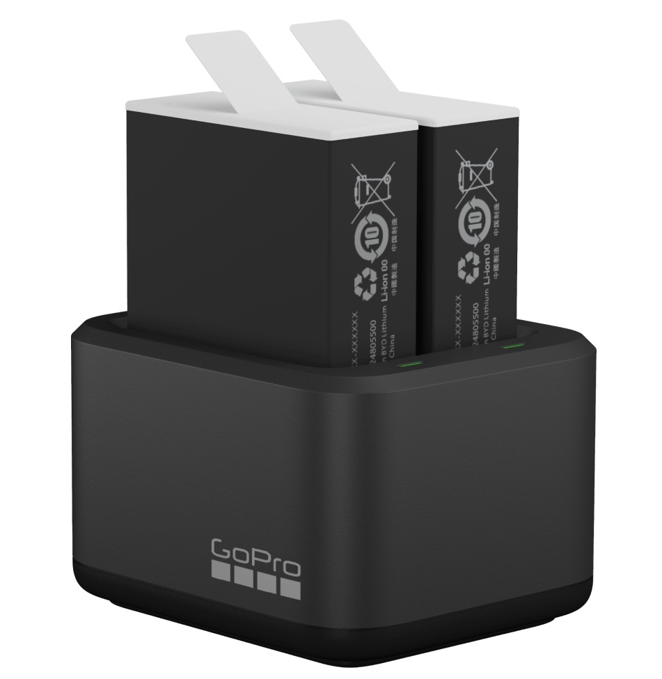 GoPro Dual Battery Charger 2 Batterie Enduro 1720 mAh per HERO9/10/11/12 - Accessorio Ufficiale