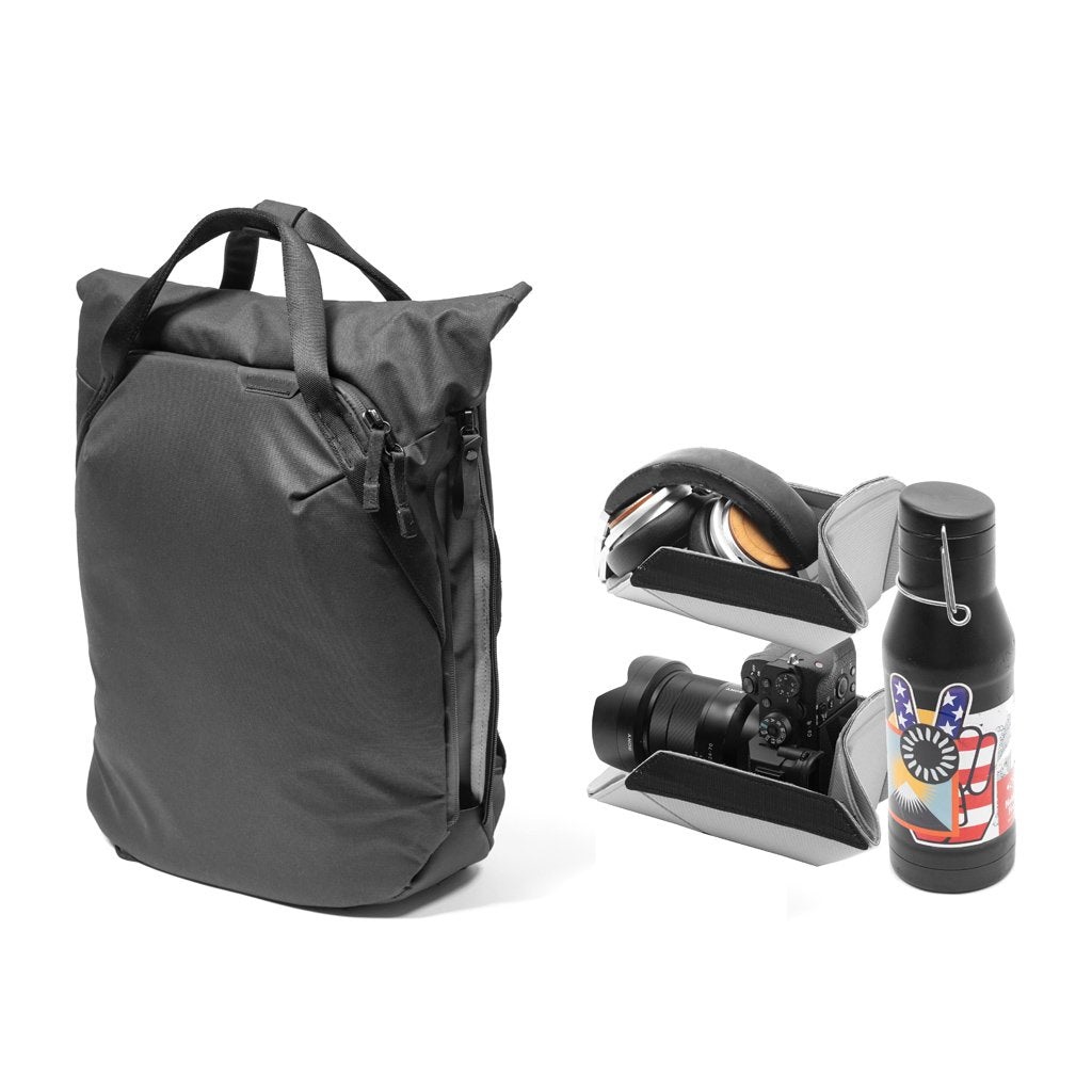 Peak Design Everyday Totepack 20L Nero - Zaino in Nylon con Chiusura Magnetica e Espansione Interna