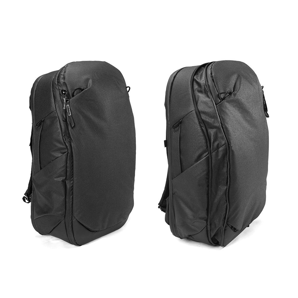 Peak Design Travel Backpack 30L - Zaino da Viaggio Espandibile Nero in Nylon con Accesso Completo e Spallacci Imbottiti