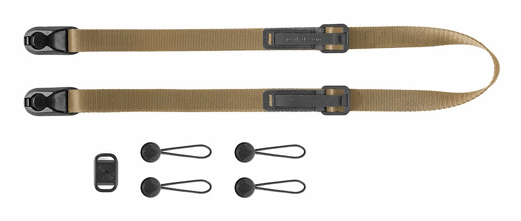 Peak Design Leash Tracolla Versatile in Nylon Coyote per Fotocamere System e Piccole DSLR