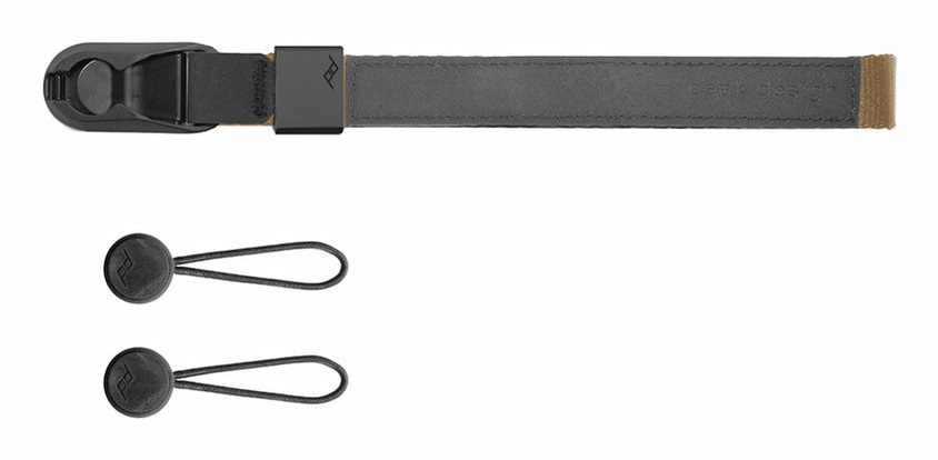 Peak Design Cuff CF-CY-3 Cinturino da Polso per Fotocamera in Pelle e Nylon - Nero, Carbone e Coyote