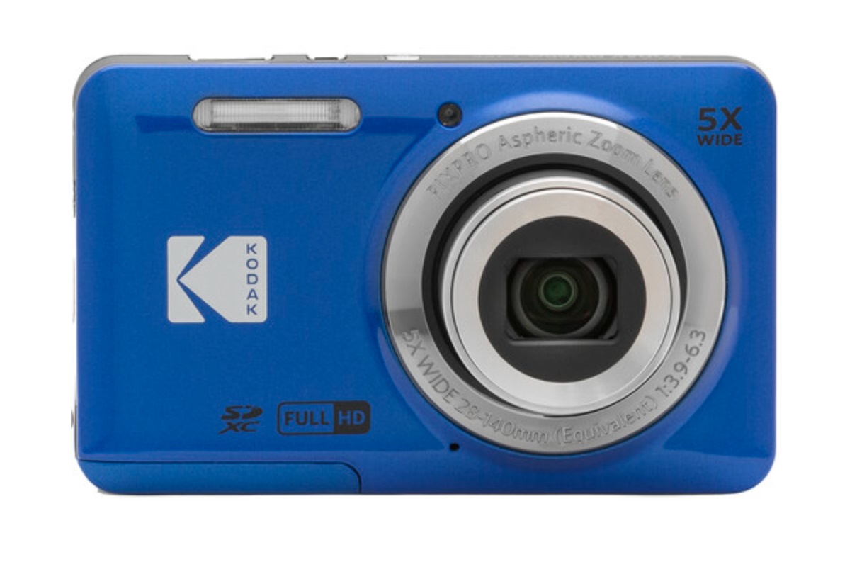 Kodak PIXPRO FZ55 Blu - Fotocamera Digitale Compatta 16 MP con Zoom 5x, Video HD e Batteria Ricaricabile
