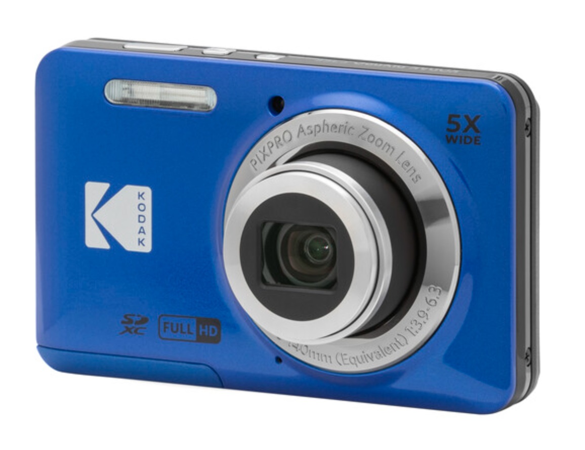 Kodak PIXPRO FZ55 Blu - Fotocamera Digitale Compatta 16 MP con Zoom 5x, Video HD e Batteria Ricaricabile