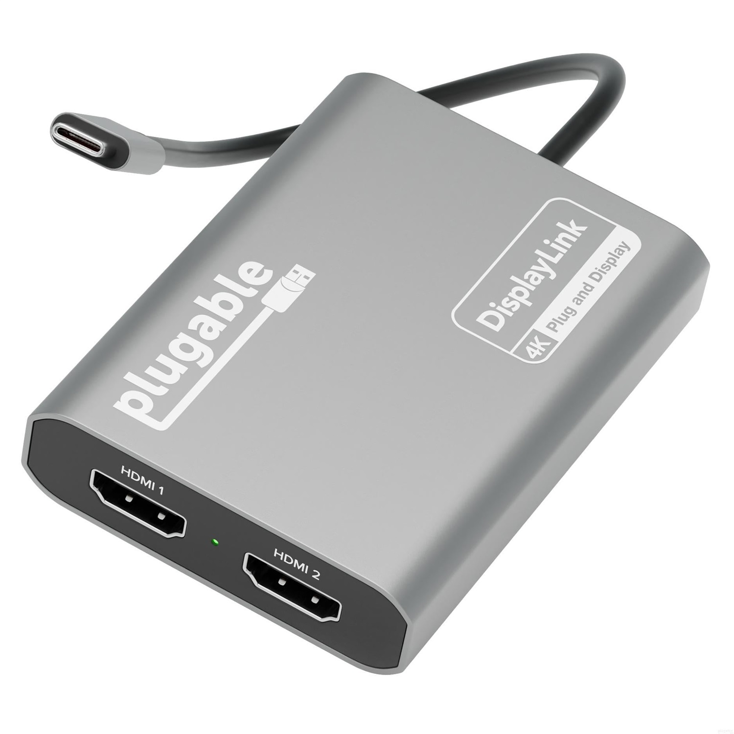 Plugable Technologies USBC-6950M Adattatore Grafico USB-C a HDMI Doppio Monitor 4K 60Hz - 3840 x 2160 Pixel, Compatibile con Apple Mac M1/M2/M3
