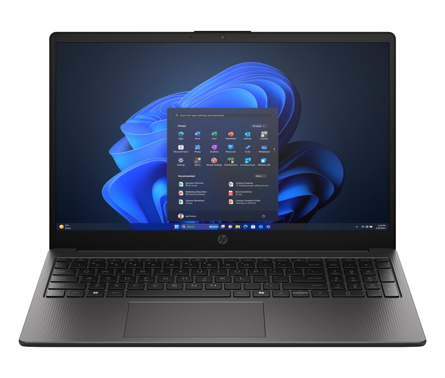 HP Notebook 250R G10 - Intel Core 3 100U, 8GB RAM, 512GB SSD, 15.6