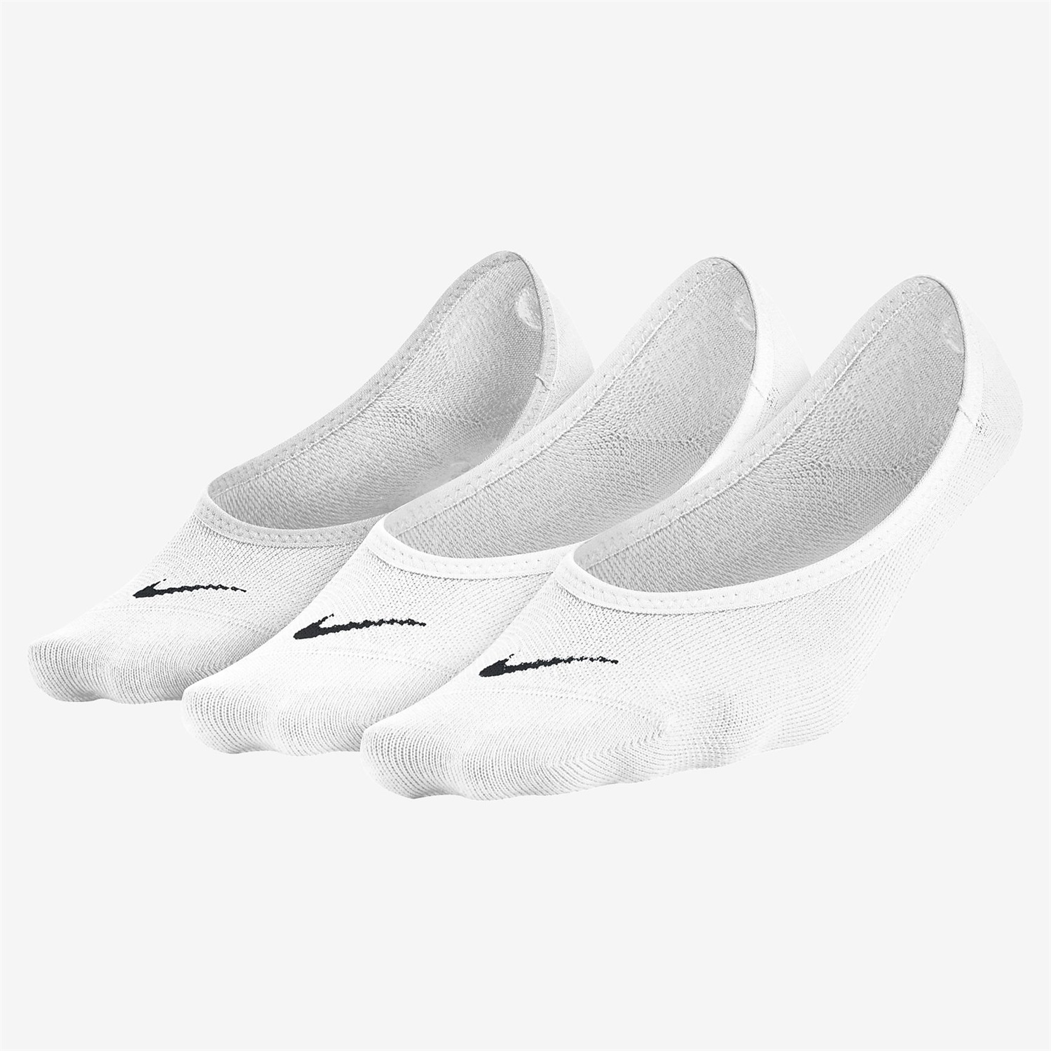 Nike Fantasmini Lightweight Femmina - 3 Paia, Bianco, Traspirabili e Confortevoli